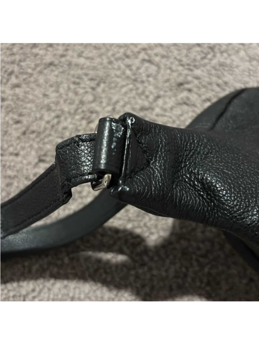 Louis Vuitton Black Embossed Leather Belt Bag - Picture 7 of 10